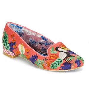 Irregular Choice Women YES YOU PELI CAN Bird Embroidered Flats Loafers Size 39